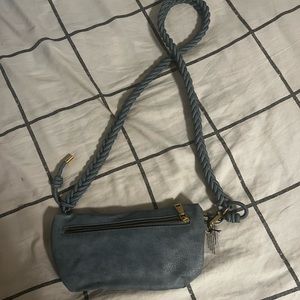 blue bag from anthropologie